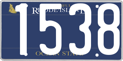 RI license plate 1538