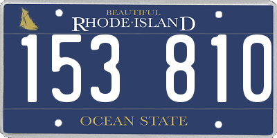 RI license plate 153810