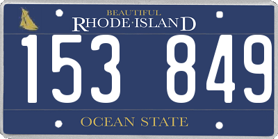 RI license plate 153849
