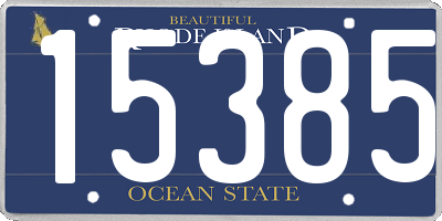 RI license plate 15385