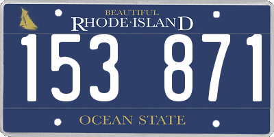 RI license plate 153871