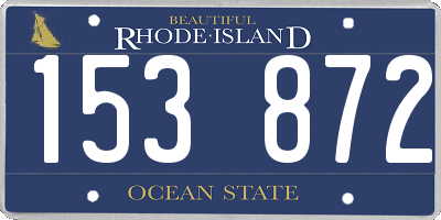 RI license plate 153872