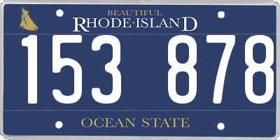 RI license plate 153878