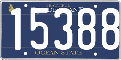 RI license plate 15388