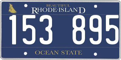 RI license plate 153895