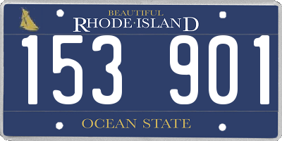RI license plate 153901