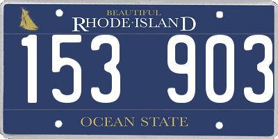 RI license plate 153903