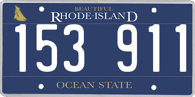 RI license plate 153911