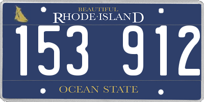 RI license plate 153912