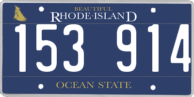 RI license plate 153914