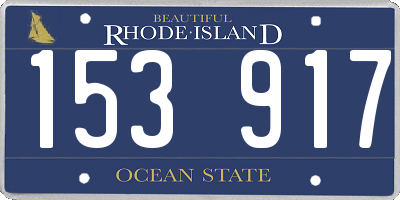 RI license plate 153917