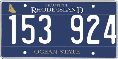 RI license plate 153924