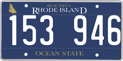 RI license plate 153946