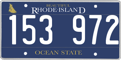 RI license plate 153972