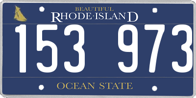 RI license plate 153973