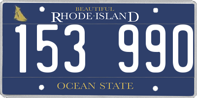 RI license plate 153990