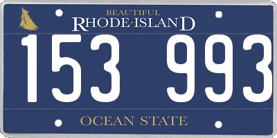 RI license plate 153993