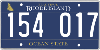RI license plate 154017