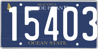 RI license plate 15403