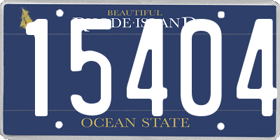 RI license plate 15404