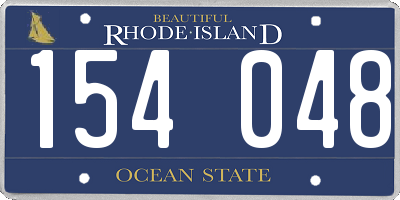 RI license plate 154048