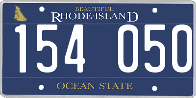 RI license plate 154050
