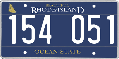 RI license plate 154051