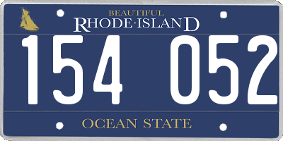 RI license plate 154052