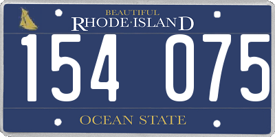 RI license plate 154075