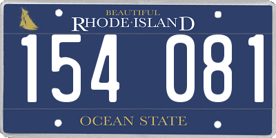 RI license plate 154081