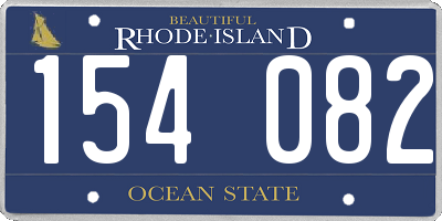 RI license plate 154082