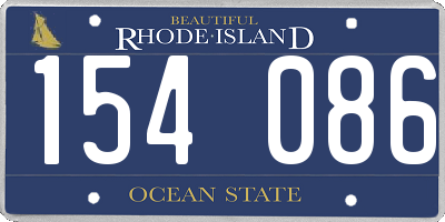 RI license plate 154086