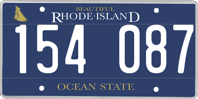 RI license plate 154087