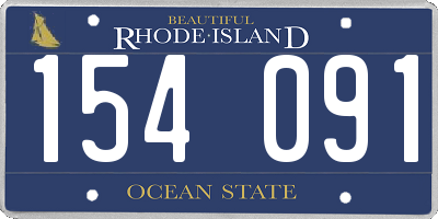 RI license plate 154091