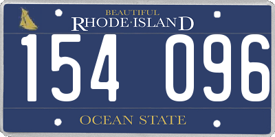 RI license plate 154096