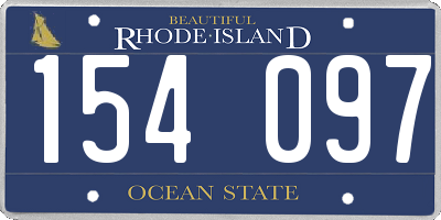RI license plate 154097