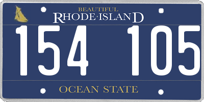 RI license plate 154105