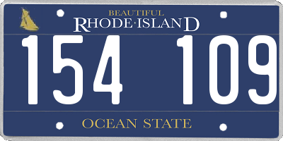 RI license plate 154109