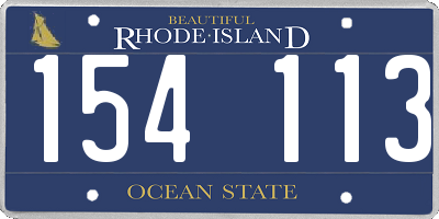 RI license plate 154113