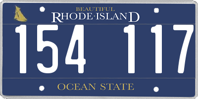 RI license plate 154117