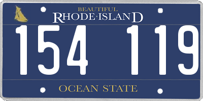 RI license plate 154119