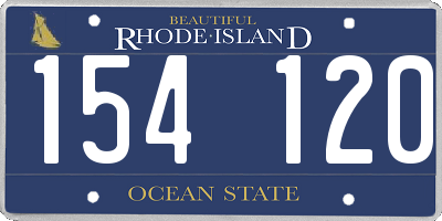 RI license plate 154120