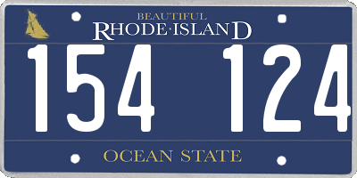 RI license plate 154124