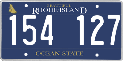 RI license plate 154127