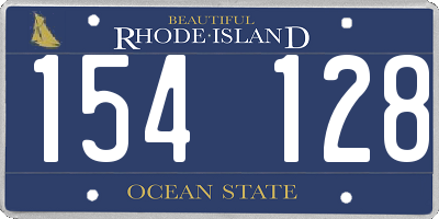 RI license plate 154128