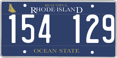 RI license plate 154129