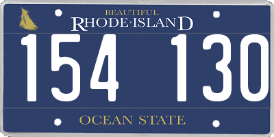 RI license plate 154130