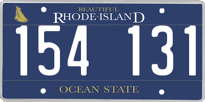 RI license plate 154131