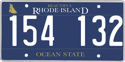 RI license plate 154132