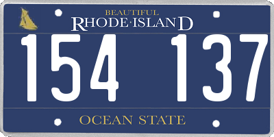 RI license plate 154137